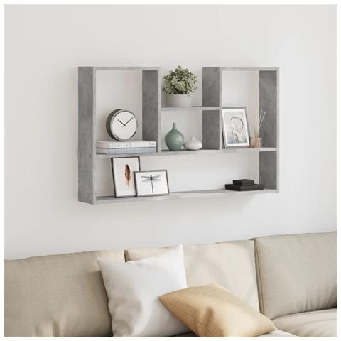 Scaffale A Muro Grigio Cemento 99x15x60 Cm In Truciolato - Foto 3