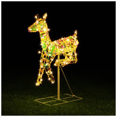Renna Luminosa Natalizia Addobbo Per Esterno Cervo Led Luce Calda 58 X 59 Cm - Foto 1