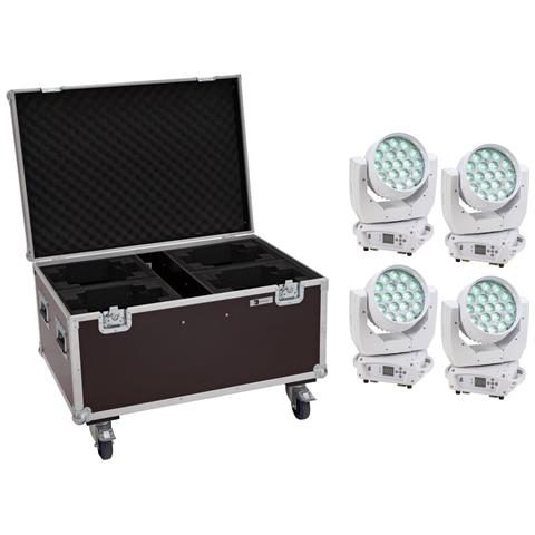Set 4x Led Tmh-x4 Moving-head Wash Zoom Ws + Case Mit Rollen (20000954) - Foto 1