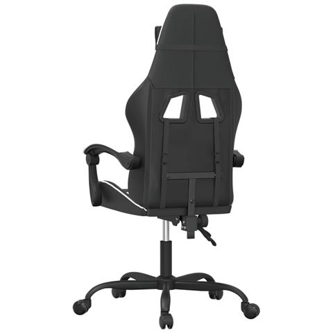 Sedia da Gaming Nero e Bianco in Similpelle - Foto 10