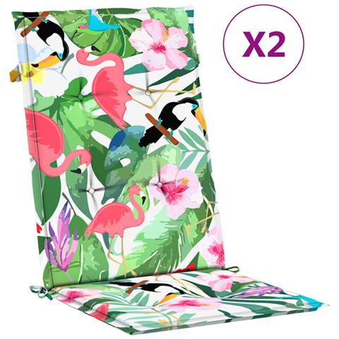 Cuscini Per Sedie 2 Pz Multicolori 120x50x3 Cm In Tessuto - Foto 2