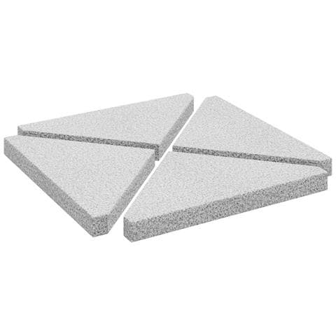 Piastre Per Parasole 4 Pz In Granito Triangolare 14 Kg Grigio - Foto 2