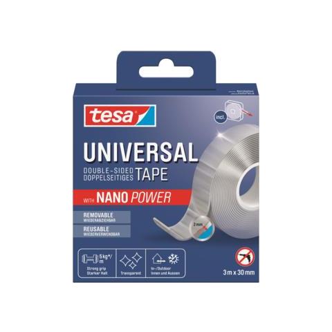 Doppelseitiges Klebeband Universal 3m 30mm Hochtransp. (55810-00000-00) - Foto 1