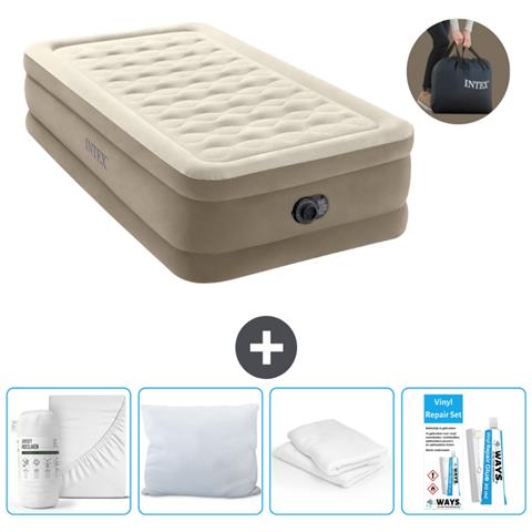 Set Materassino Gonfiabile - 191x99x46 Cm - Beige - Include Accessori Coordinati Cb15 - Foto 1