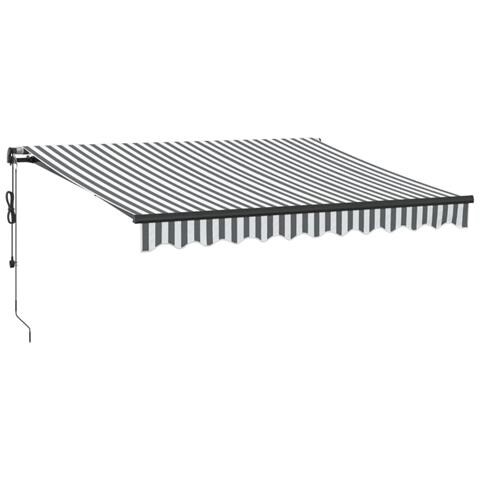 Lusso Casadino -  Tenda Sole Retrattile Automatica Antracite E Bianco 300x250 Cm - Foto 1