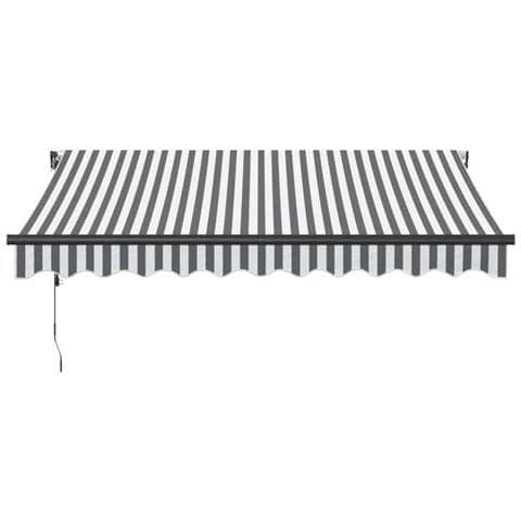 Lusso Casadino -  Tenda Sole Retrattile Automatica Antracite E Bianco 300x250 Cm - Foto 2