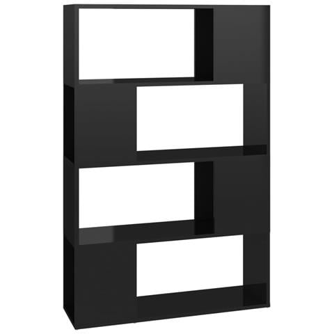 Lusso Casadino -  Libreria/divisorio Nero Lucido 80x24x124,5 Cm - Foto 1