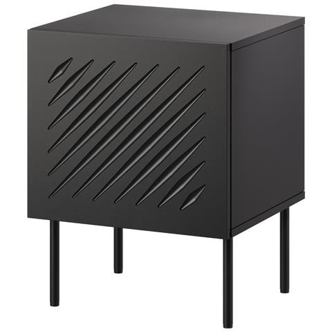 Comodino 2 pz. SIENA 44,5x40x59 nero opaco - Foto 1