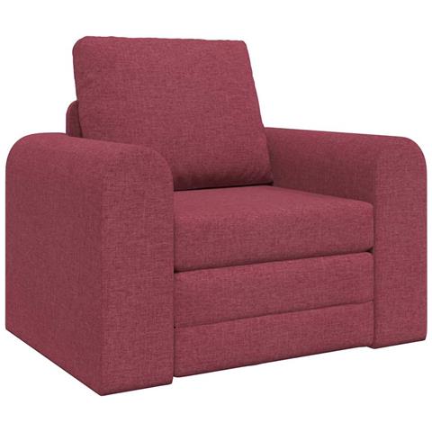 Divano Letto 2-in-1 Rosso Borgogna 98x71x83 cm Tessuto - Foto 1