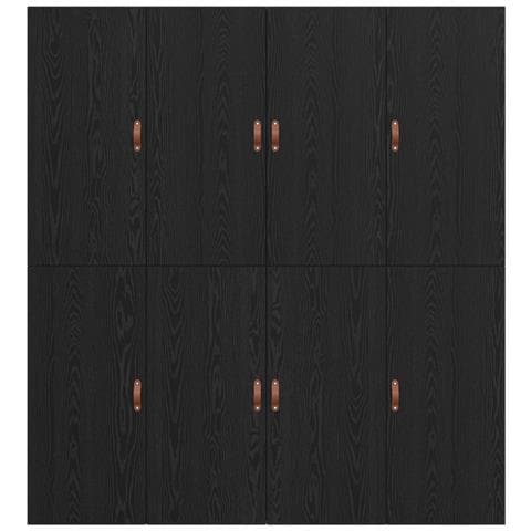 Struttura Letto con Contenitore Nero Rovere 200x200 cm - Foto 9