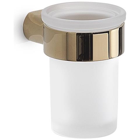 Portaspazzolini Da Muro In Ottone E Cromall Pi10 Gedy Serie Pirenei Oro - Foto 3