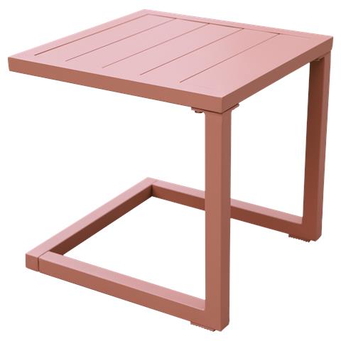 Tavolino Barbados In Alluminio Terracotta - Foto 1