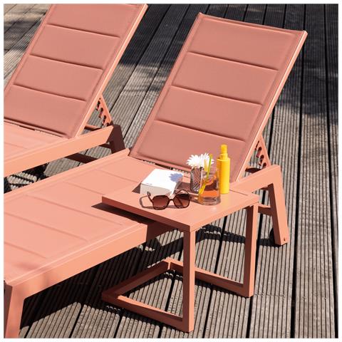 Tavolino Barbados In Alluminio Terracotta - Foto 4