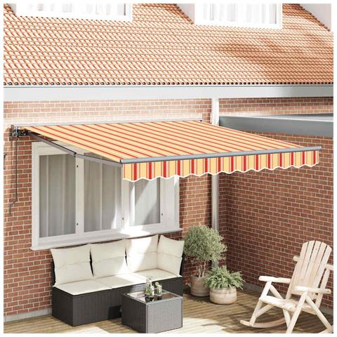 Tenda Retrattile Giallo e Arancione 350x250 cm Tessuto - Foto 2