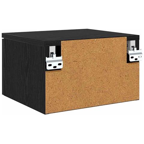 Armadio da Notte con cassetto 2 pcs Rovere nero 34 x 30 x 20 cm - Foto 9