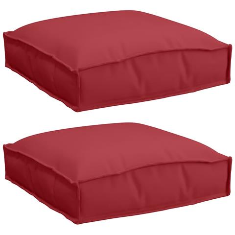 Cuscino per seduta pallet 2 pcs Rosso Vino 40 x 40 x 8 cm - Foto 1