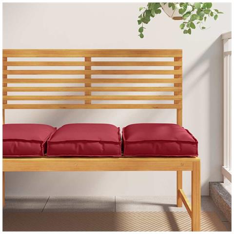 Cuscino per seduta pallet 2 pcs Rosso Vino 40 x 40 x 8 cm - Foto 2