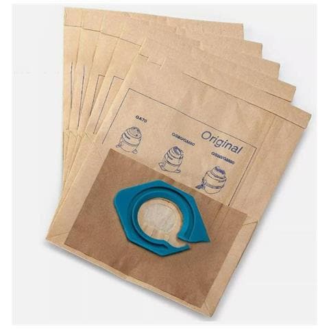 Confezione Da 5 Sacchetti Per Aspirapolvere In Carta Microfibra - Marrone Chiaro, Compatibili Con Nilfisk Ga70/gm80/gm90 - Foto 1