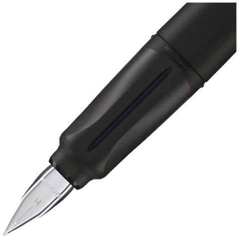 EASYbuddy - Penna Stilografica Ergonomica per Bambini - Twilight Sky - Nero /Nero - Punta Standard - Cartuccia Blu inclusa - Foto 2