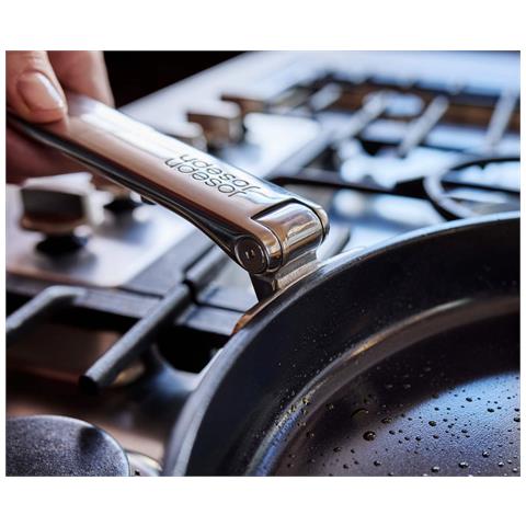 Padella Space Steel Acciaio Inox 28 Cm Antiaderente Per Cucina Salutare Manico Pieghevole Adatta Per Induzione Colore Acciaio - Foto 2