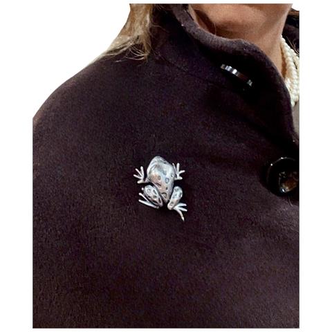 Spilla A Forma Di Rana Placcata In Argento - Foto 2