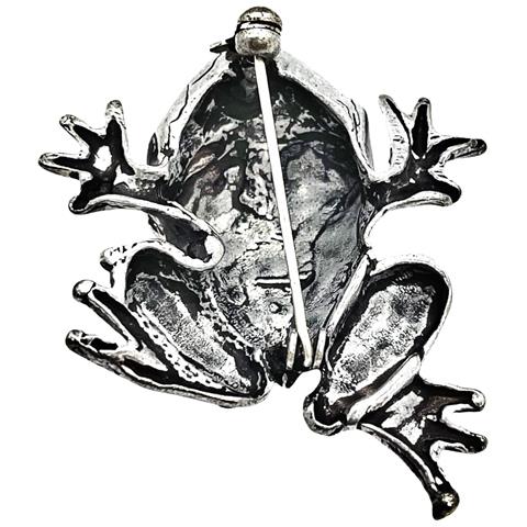 Spilla A Forma Di Rana Placcata In Argento - Foto 5