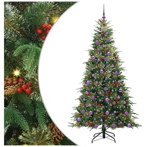 Albero di Natale Artificiale con Rami Pieghevoli Verde 210 cm - Foto 1