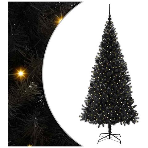 Albero di Natale con 300 LED con supporto Nero 210 cm PVC - Foto 1