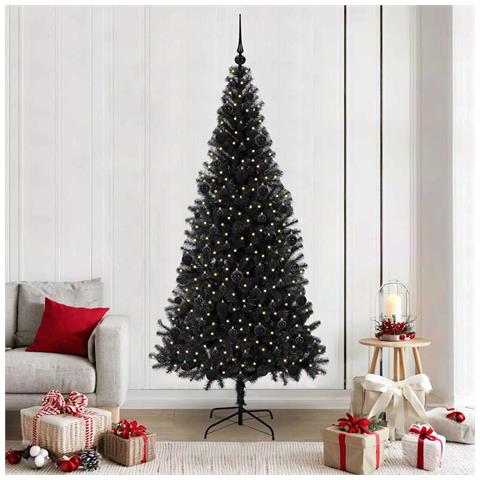 Albero di Natale con 300 LED con supporto Nero 210 cm PVC - Foto 2