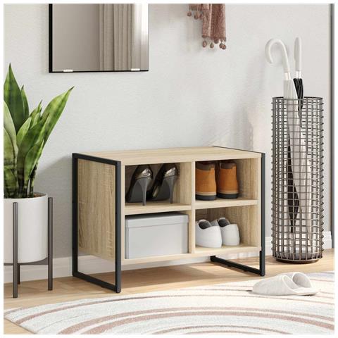 Mobile per scarpe Sonoma 60 x 35 x 44 cm Legno multistrato - Foto 2