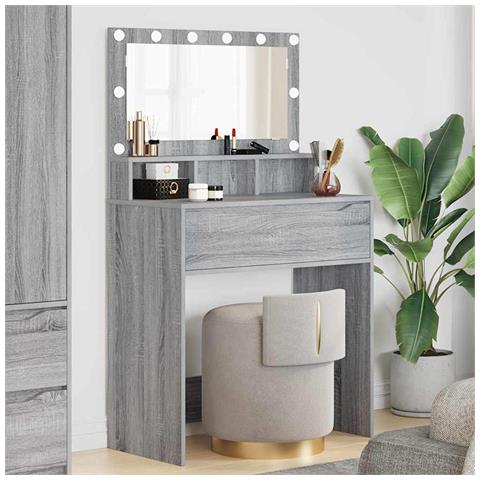 Tavoli da Trucco per Camera da Letto con cassetto Grigio Sonoma - Foto 2