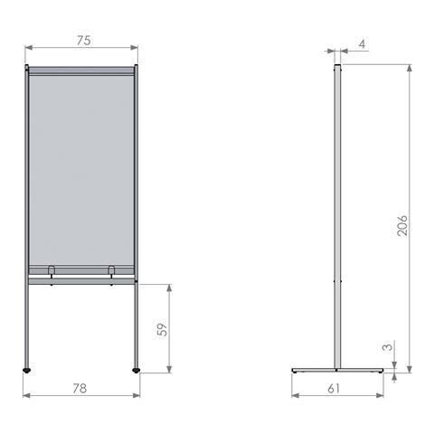 1915558 bacheca magnetiche e accessori Grigio, Trasparente - Foto 2