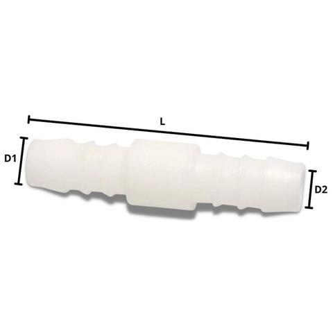 Raccordo Tubo 14mm  Giunto Tubo Plastica  Portagomma - Foto 2