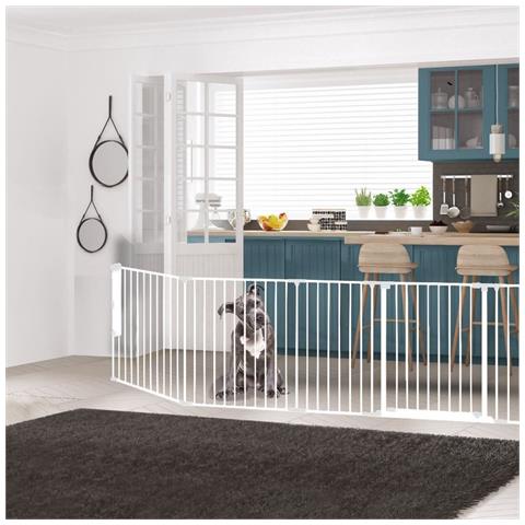 Bettacare Barriera Per Animali Domestici Premium Multipannello, Fino A 344cm Di Larghezza, Bianca, 70cm Di Altezza - Foto 2