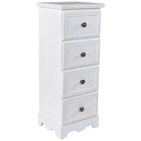 Cassettiera In Legno Bianco 31x26x80h - Foto 1