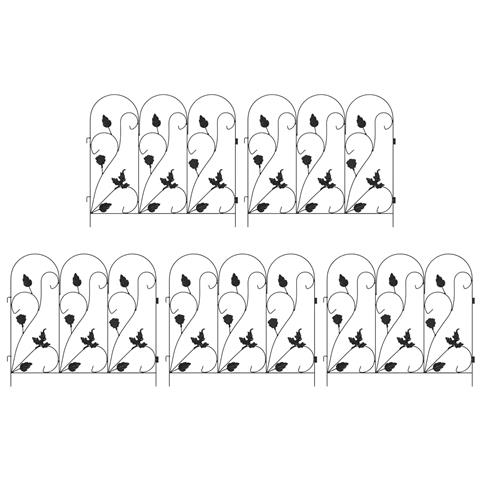 Recinzione per Giardino Traliccio Nero 307 x 54,5 x 0,3 cm - Foto 1