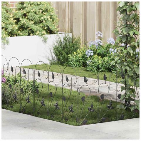 Recinzione per Giardino Traliccio Nero 307 x 54,5 x 0,3 cm - Foto 2