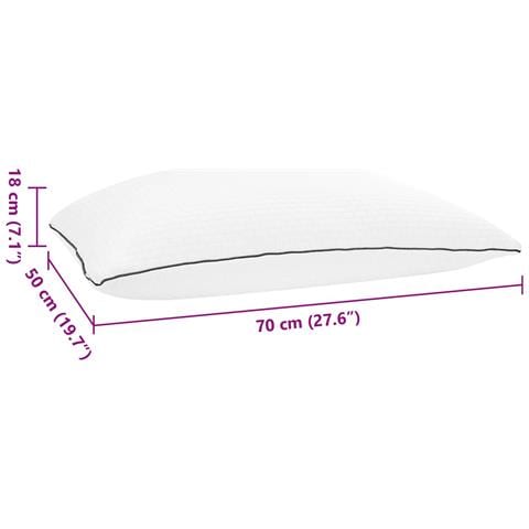 Cuscino Shread Bianco 70 x 50 x 18 cm Schiuma Memory - Foto 7