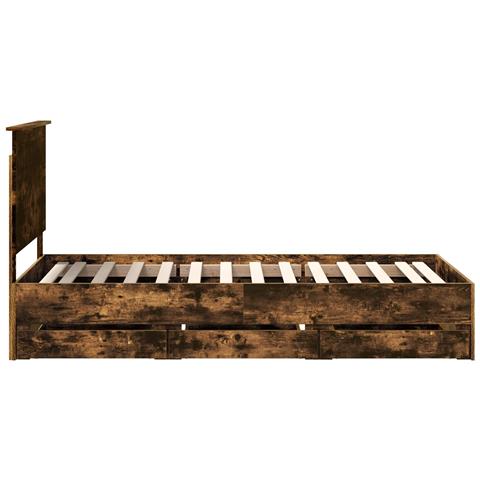 Struttura del letto con cassetto Rovere fumé 90 x 190 cm - Foto 9