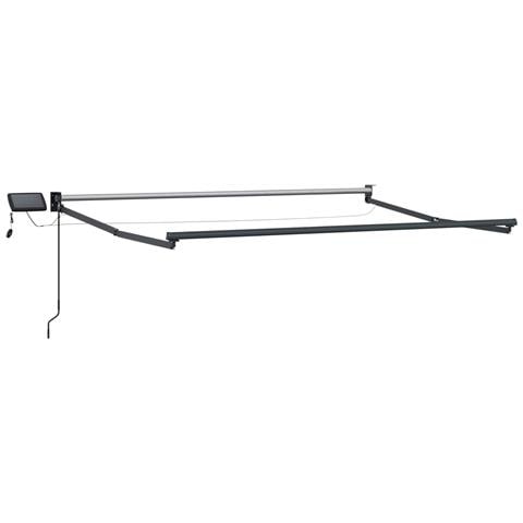 Tenda retrattile manuale con LED Antracite 3,5 x 2 m - Foto 2