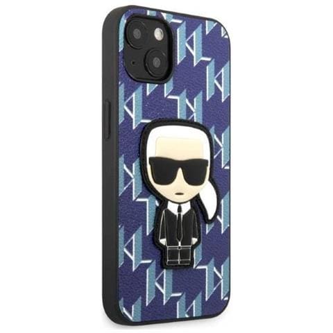 Karl Lagerfeld Klhcp13mpmnikbl Iphone 13 6,1 Cover Blu /blu Monogram Ikonik Patch - Foto 1