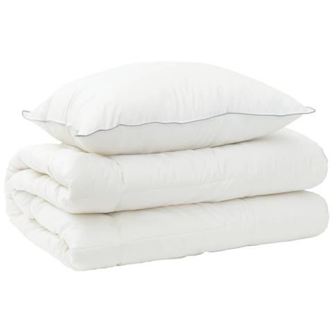 Set di piumone e cuscini 2 pz 155x200 cm Inverno 450 GSM Lana - Foto 1