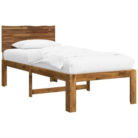 Letto Singolo con Testiera ROSTOCK Naturale 90 x 190 cm - Foto 1