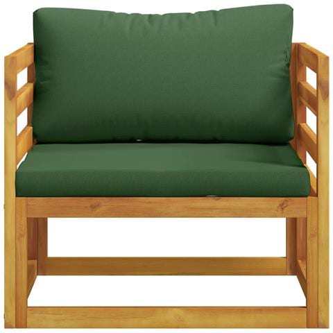 Poltrona componibile con cuscini 100 % poliestere Solid-Acacia - Foto 2