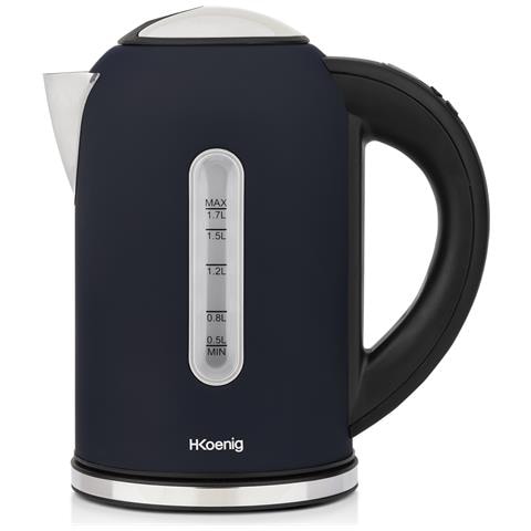 Bollitore elettrico programmabile BOE56 1,7 L Acciaio inox, Termostato regolabile 40-100°C, Mantenimento in caldo, 220W, blu - Foto 1