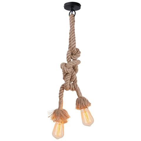 Portalampada Lampadario Sospensione Soffitto Pendente Corda E27 Vintage 1 Mt - Foto 7