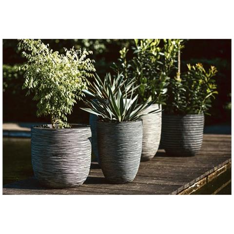 Fioriera Nature Rib Rotonda 43x41 cm Antracite KOFZ933 - Foto 2