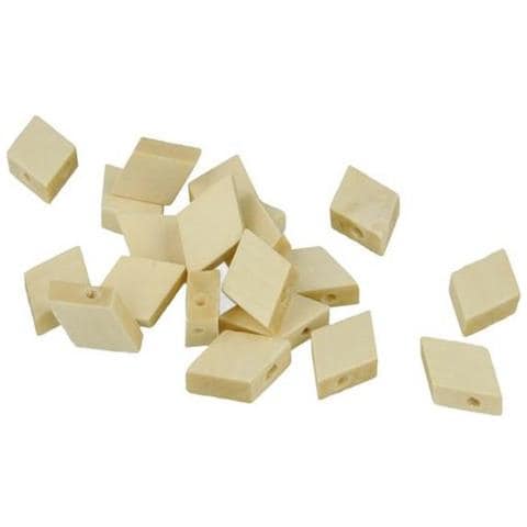 20 Perline Di Legno A Forma Di Diamanti 20 Mm - Foto 3