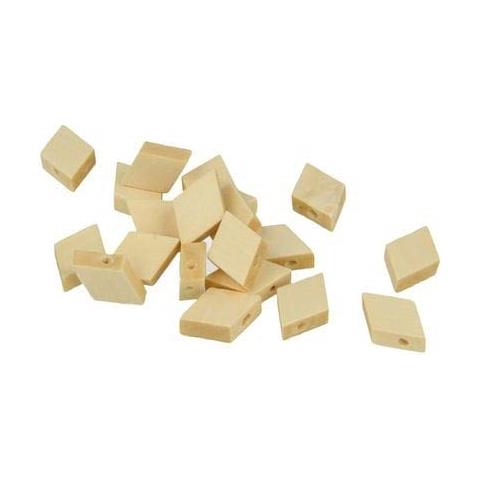 20 Perline Di Legno A Forma Di Diamanti 20 Mm - Foto 1