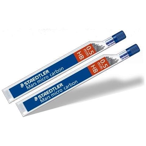 Conf. 2 Astucci 12 Mine 0,5 Mm Hb Mars Micro Carbon - Foto 1